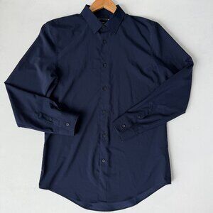 Zara Men's Navy Dress Shirt